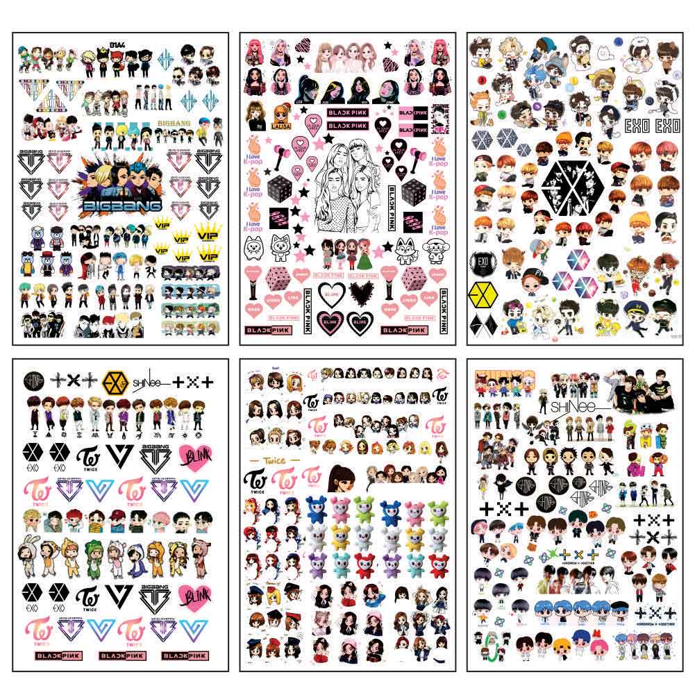 برچسب لنز ناخن کد k pop2 661 مجموعه 6 عددی